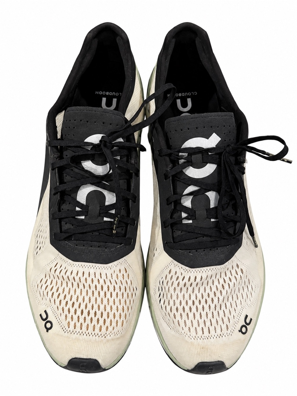 On Running Men's Cloudboom Sneakers in Black and Cream